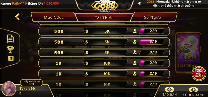 Nhà game hỗ trợ trả thưởng cực nhanh