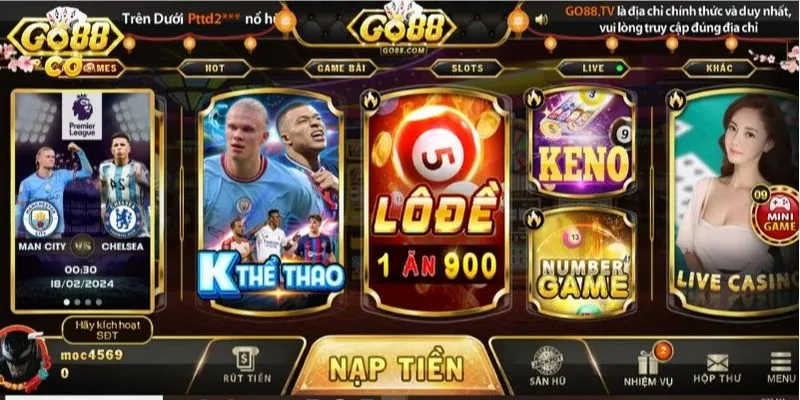 Sảnh K tại go88