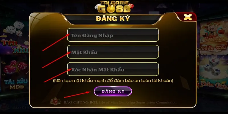 Đăng ký tài khoản cá nhân tại link vào Go88