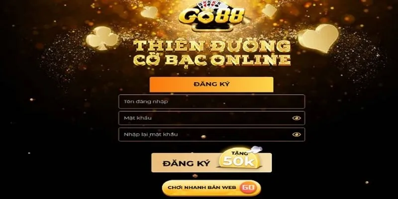 Truy cập để đăng ký tài khoản tại Go88