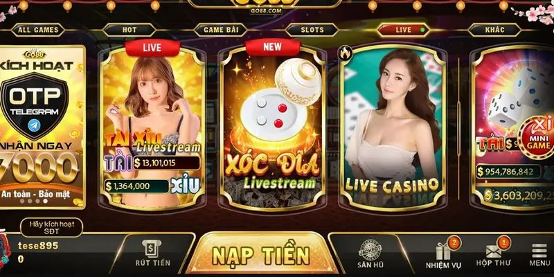 Những lý do Live Casino được yêu thích tại link vào Go88