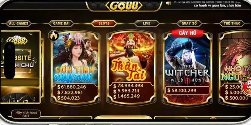 Đánh giá chất lượng slots Thần Tài tại link vào Go88