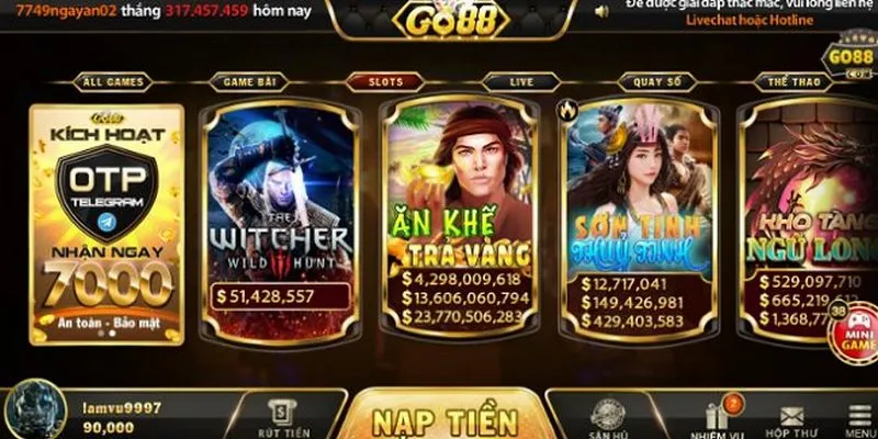 Lý giải sức hút của game nổ hũ khủng tại Go88