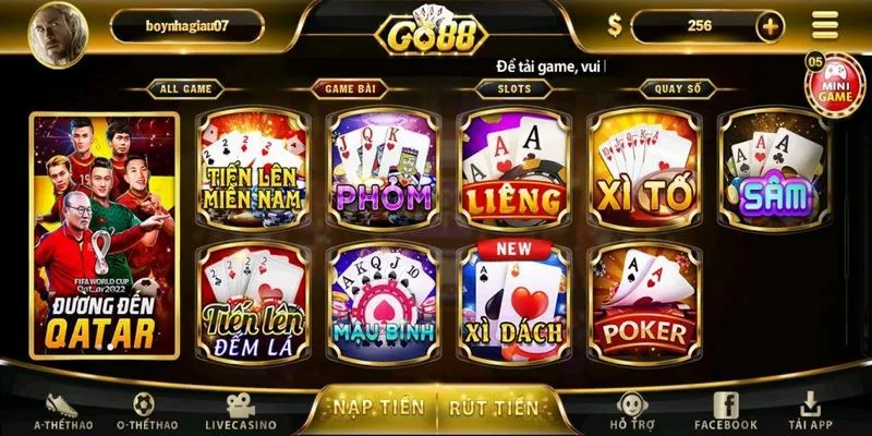 Đánh giá game bài tại link tải Go88